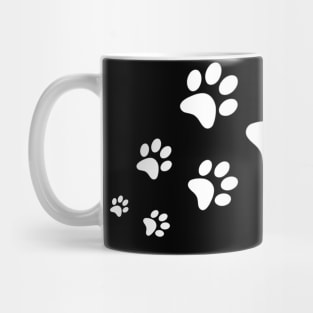 Paws Dogs Cats Cute Animal Love Gift Family Black Funny Mug